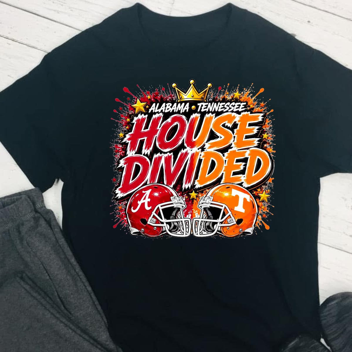 Alabama Tennessee House Divided DTF T-Shirt Game Ready