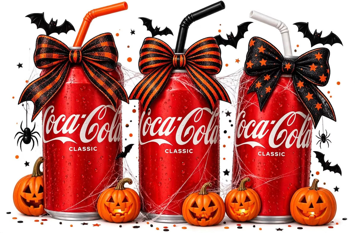 Halloween Caffeine DTF ready to press iron on transfer for clothing t-shirts and hoodies
