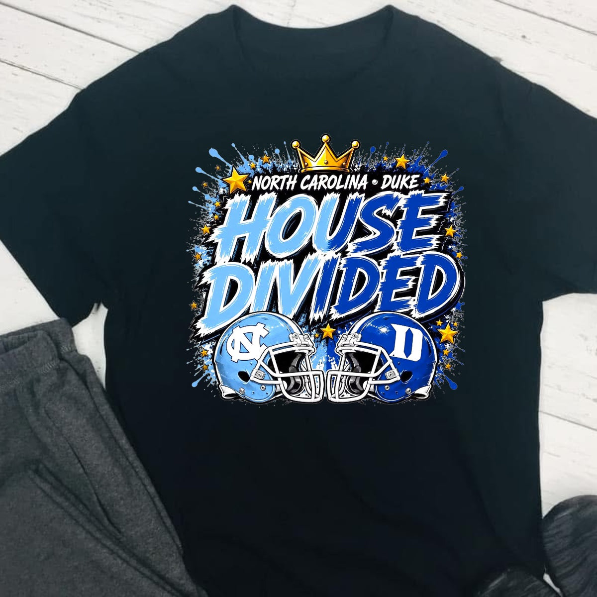 College Football House Divided DTF T-Shirt (choose team)