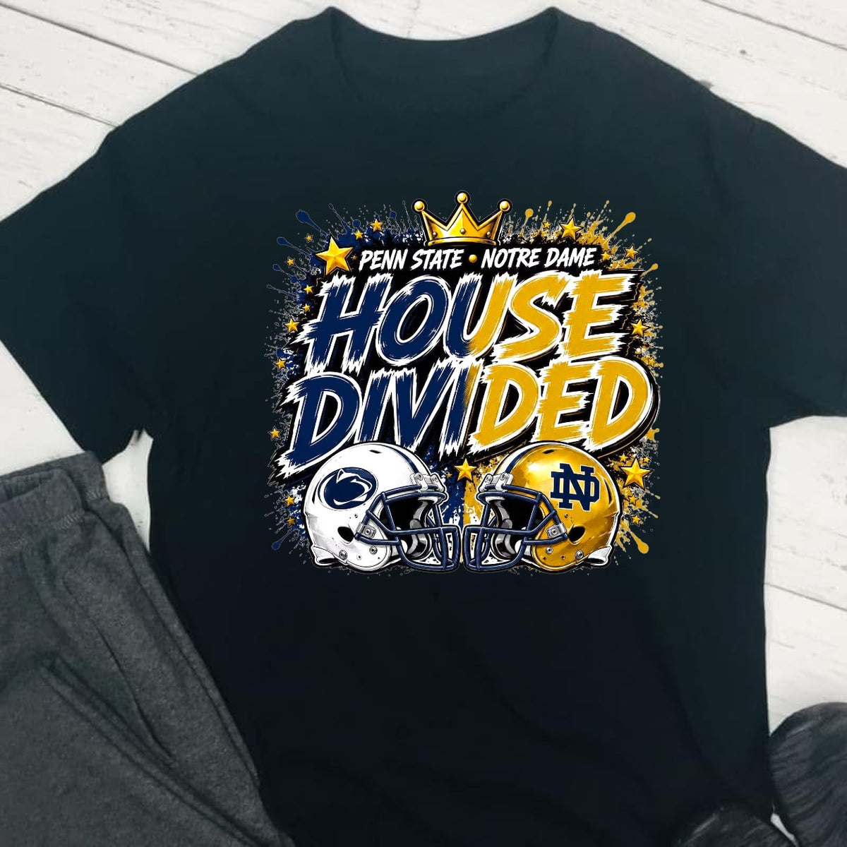 College Football House Divided DTF T-Shirt (choose team)
