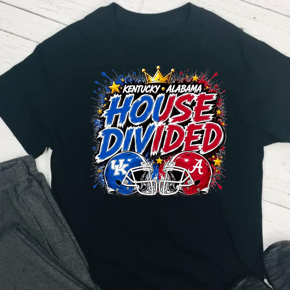 College Football House Divided DTF T-Shirt (choose team)