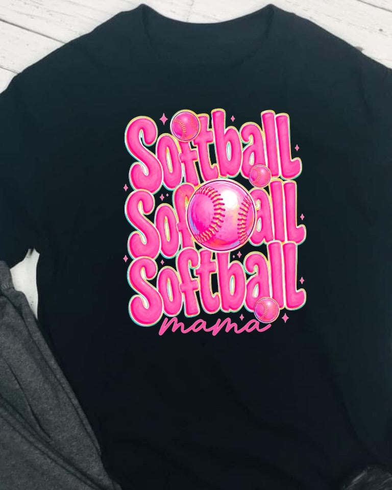 Softball Mama DTF T-Shirt Game Ready