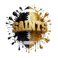 Saints Football DTF ready to press iron on transfer for clothing t-shirts and hoodies