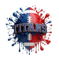 Titans Football DTF ready to press iron on transfer for clothing t-shirts and hoodies