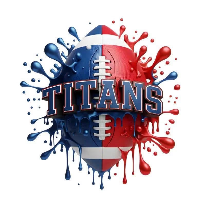 Titans Football DTF ready to press iron on transfer for clothing t-shirts and hoodies
