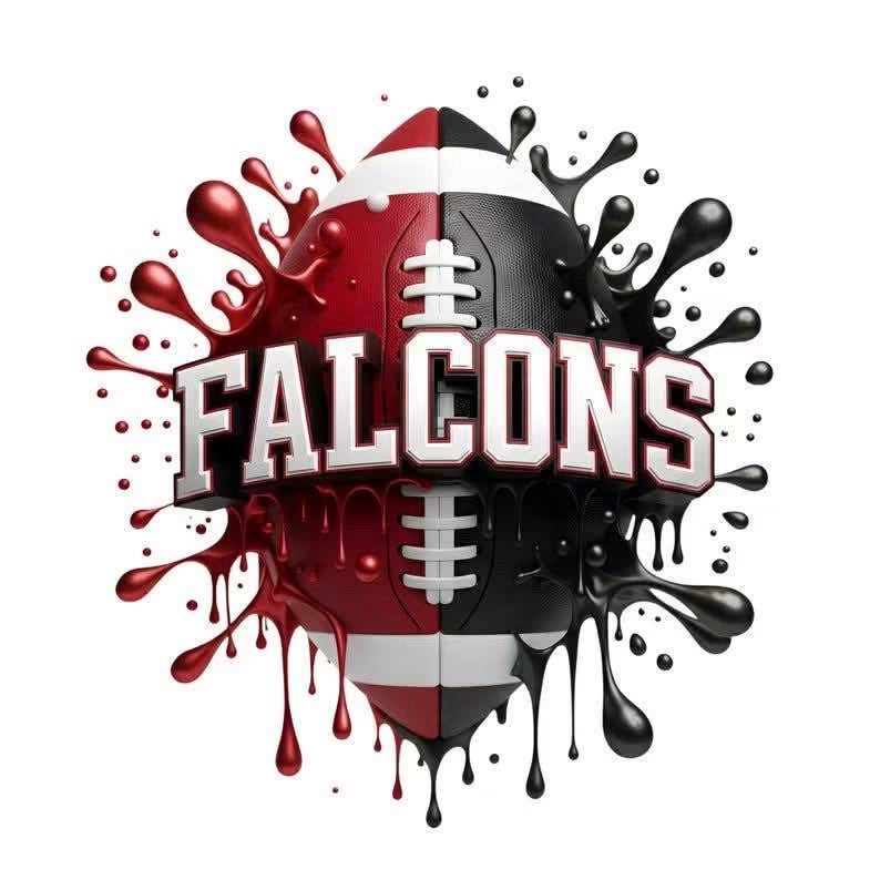 Falcons Football DTF ready to press iron on transfer for clothing t-shirts and hoodies