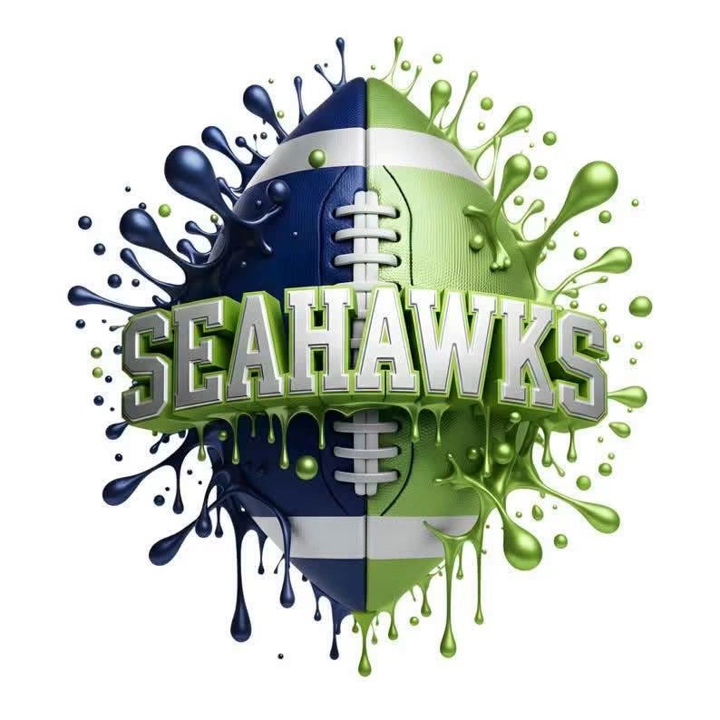 Seahawks Football DTF ready to press iron on transfer for clothing t-shirts and hoodies