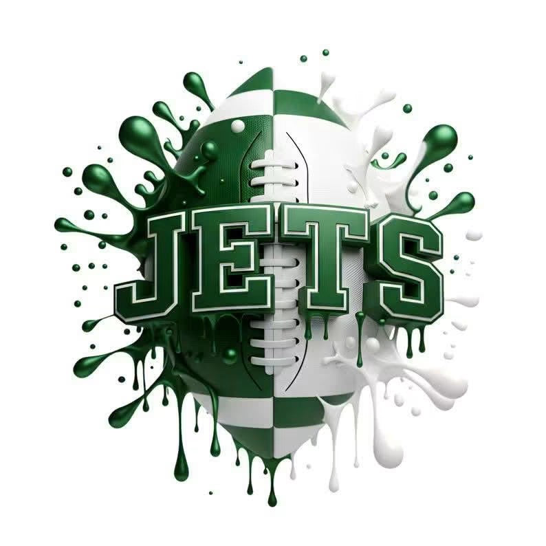 JETS Football DTF ready to press iron on transfer for clothing t-shirts and hoodies