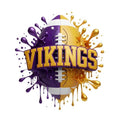 VIKINGS Football DTF ready to press iron on transfer for clothing t-shirts and hoodies