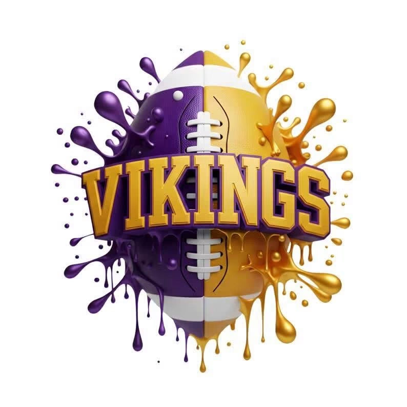 VIKINGS Football DTF ready to press iron on transfer for clothing t-shirts and hoodies