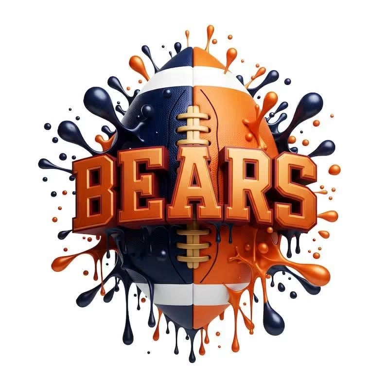 BEARS Football DTF ready to press iron on transfer for clothing t-shirts and hoodies