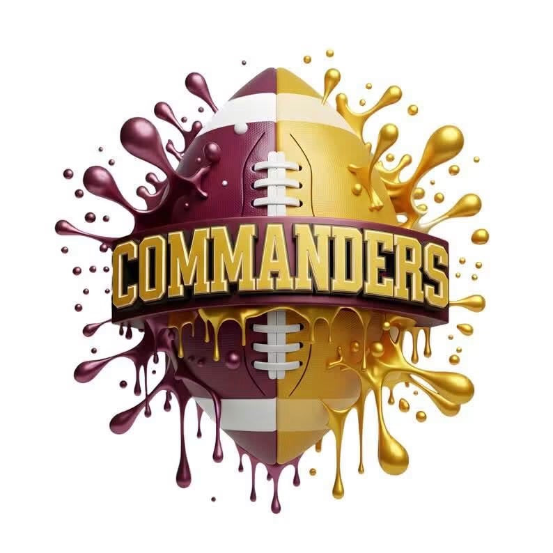 COMMANDERS Football DTF ready to press iron on transfer for clothing t-shirts and hoodies