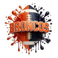 BRONCOS Football DTF ready to press iron on transfer for clothing t-shirts and hoodies