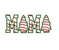 Mama Christmas Mom DTF ready to press iron on transfer for clothing t-shirts and hoodies