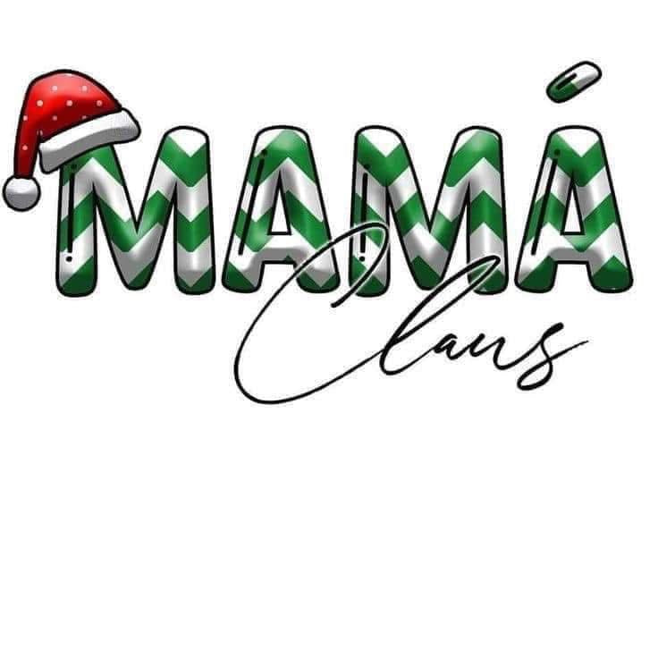 Mama/Papa Claus Christmas Mom/Dad DTF ready to press iron on transfer for clothing t-shirts and hoodies