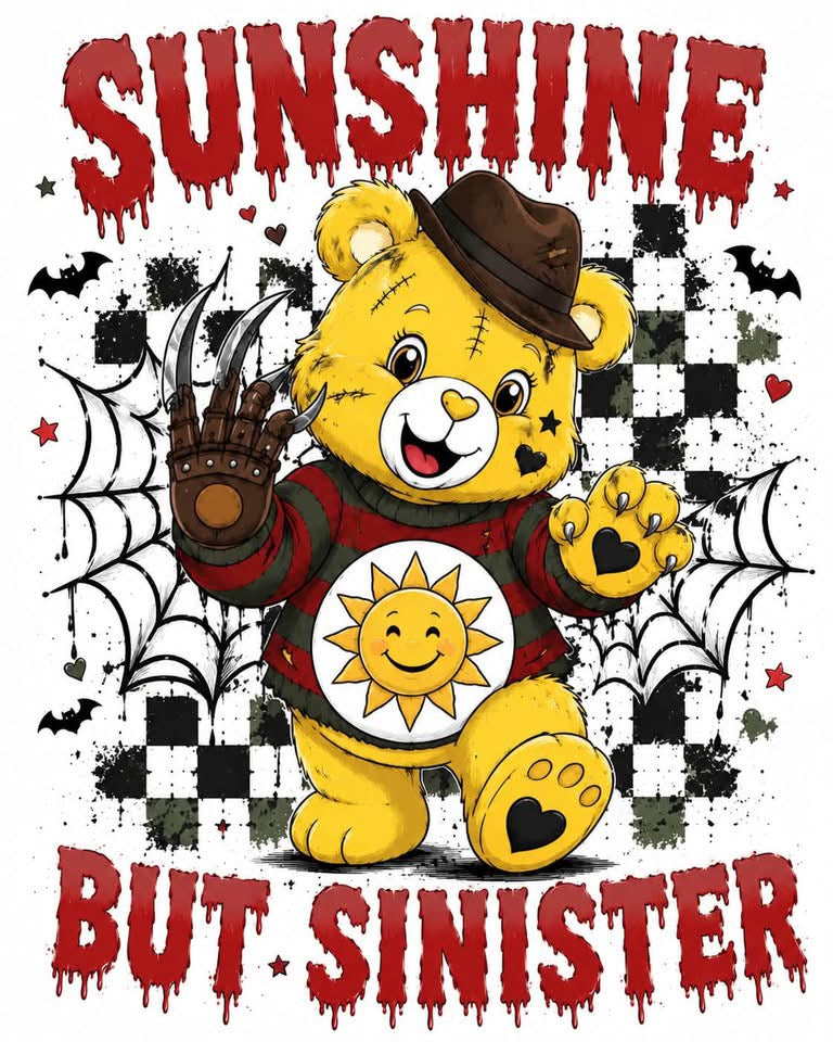 Halloween Scare Bears DTF ready to press iron on transfer for clothing t-shirts and hoodies
