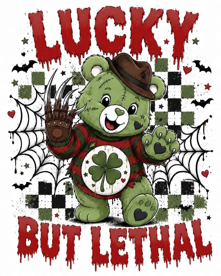 Halloween Scare Bears DTF ready to press iron on transfer for clothing t-shirts and hoodies