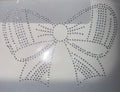 Glitter Bow Hotfix Rhinestones ready to press iron on transfer for clothing t-shirts and hoodies