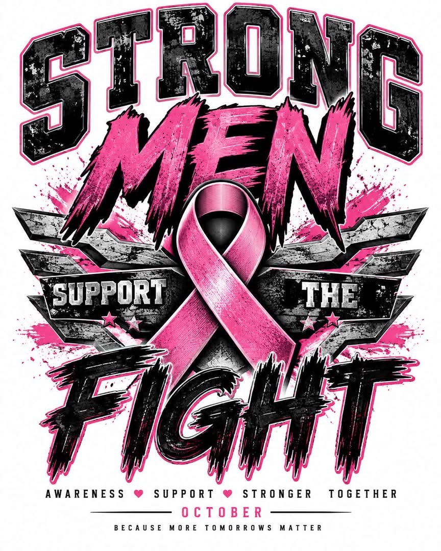 Men Wear Pink Breast Cancer Awareness DTF ready to press iron on transfer for clothing t-shirts and hoodies