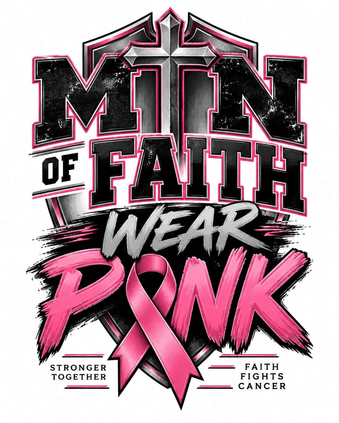 Men Wear Pink Breast Cancer Awareness DTF ready to press iron on transfer for clothing t-shirts and hoodies