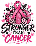 Pumpkins Pink Breast Cancer Awareness DTF ready to press iron on transfer for clothing t-shirts and hoodies
