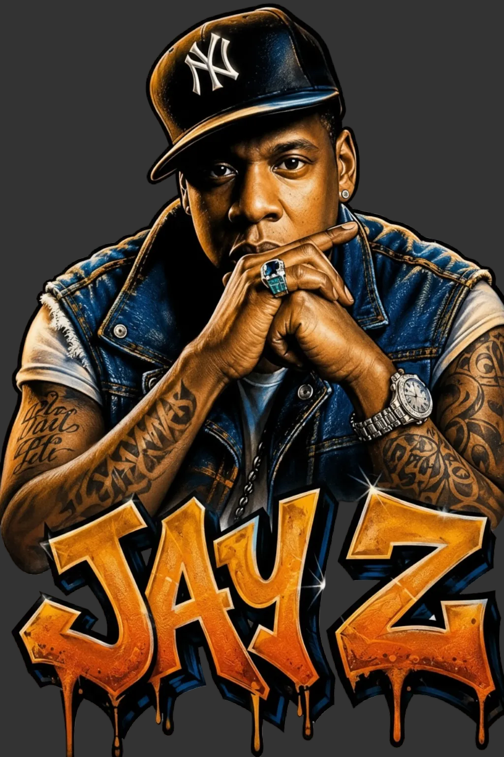 Jay Z DTF ready to press iron on transfer for clothing t-shirts and hoodies concert ready