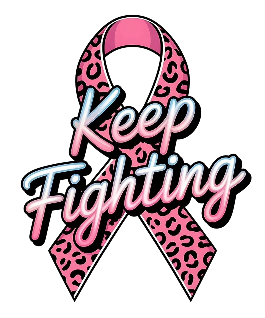 Breast Cancer Awareness Keep Fighting DTF ready to press iron on transfer for clothing t-shirts and hoodies