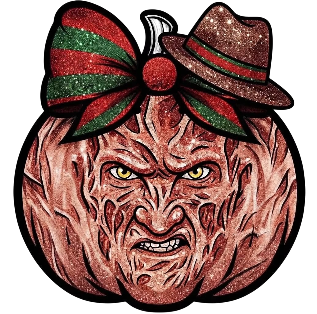 Killer Jack-O-Lantern Halloween DTF ready to press iron on transfer for clothing t-shirts and hoodies