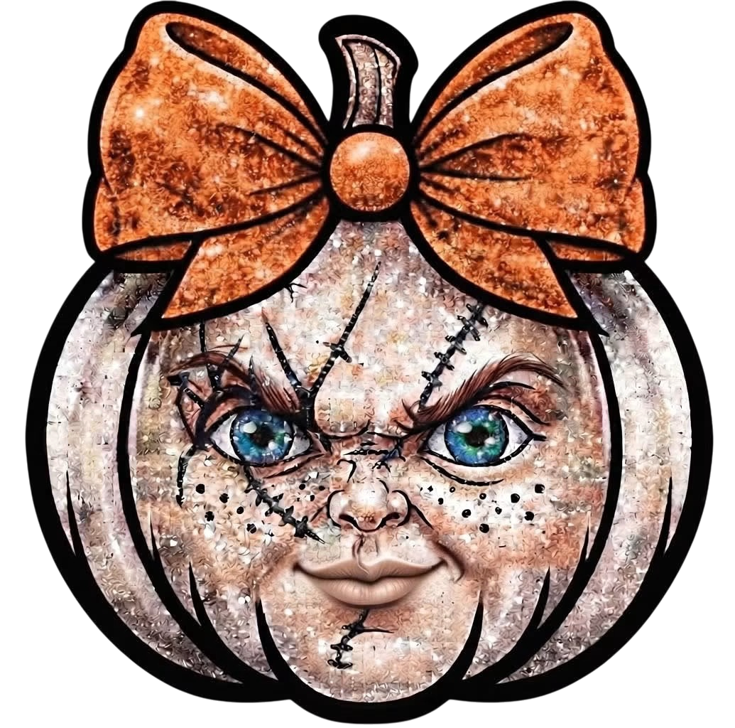 Killer Jack-O-Lantern Halloween DTF ready to press iron on transfer for clothing t-shirts and hoodies