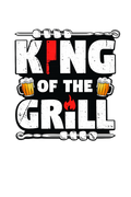King of The Grill DTF iron on transfer for clothing t-shirts etc