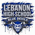Lebanon High School Blue Devils DTF ready to press iron on transfer for clothing t-shirts and hoodies