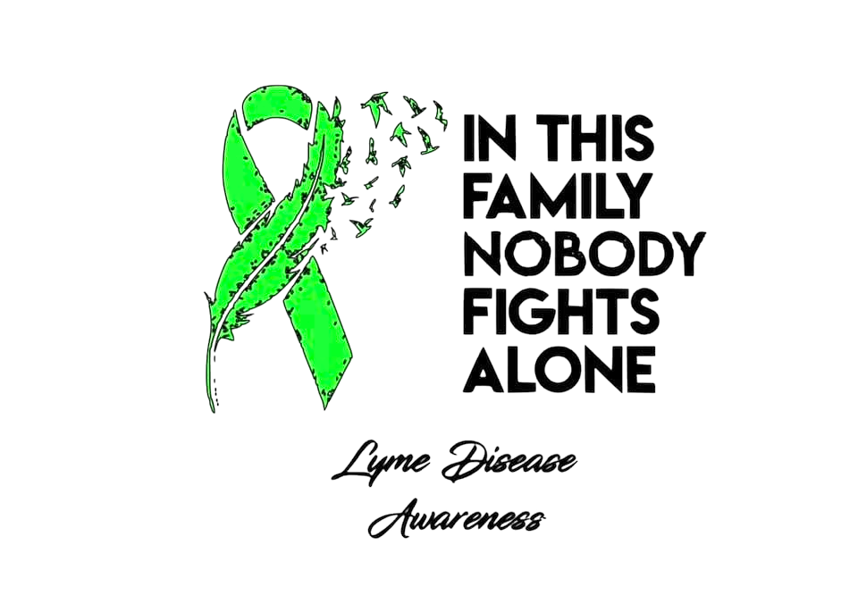 Lyme Disease Awareness DTF ready to press iron on transfer for clothing t-shirts and hoodies