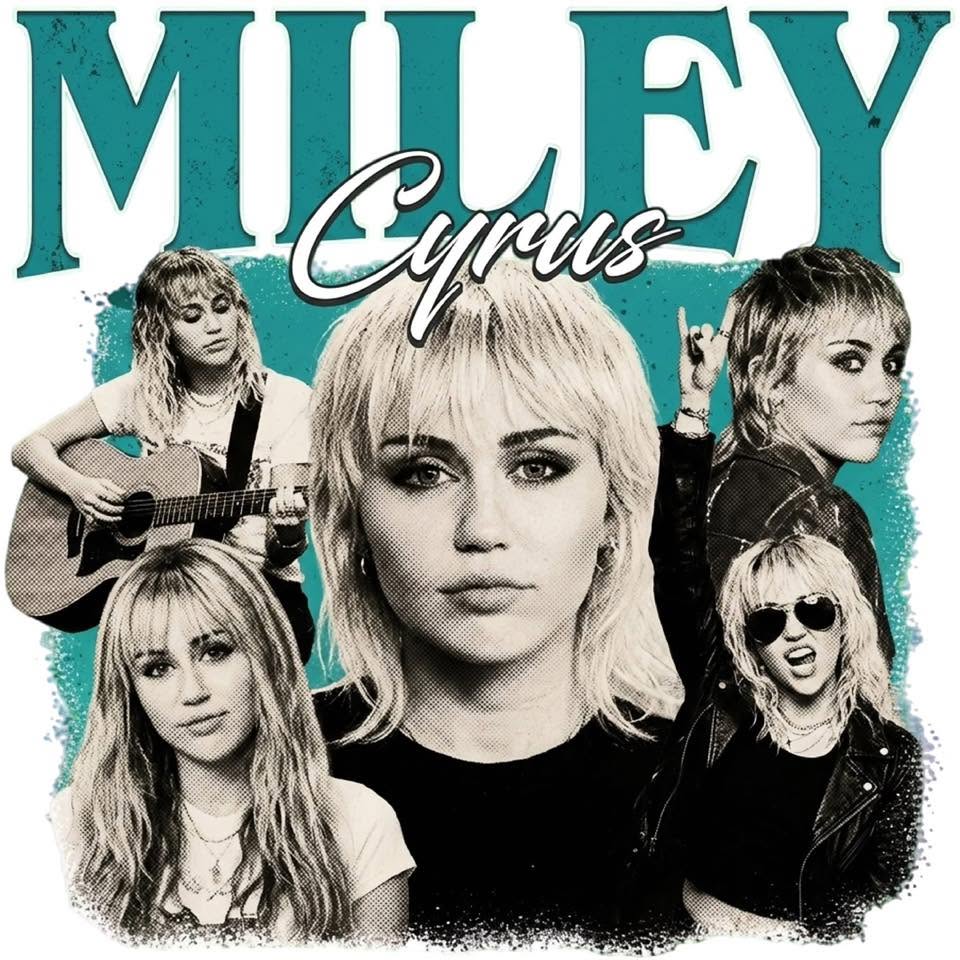 Miley Cyrus DTF ready to press iron on transfer for clothing t-shirts and hoodies