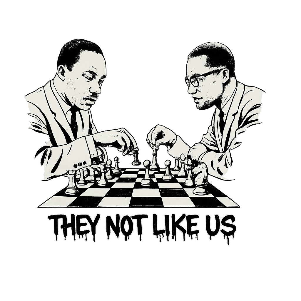 They Not Like Us Martin Luther King Jr and Malcolm X DTF ready to press iron on transfer for clothing t-shirts and hoodies