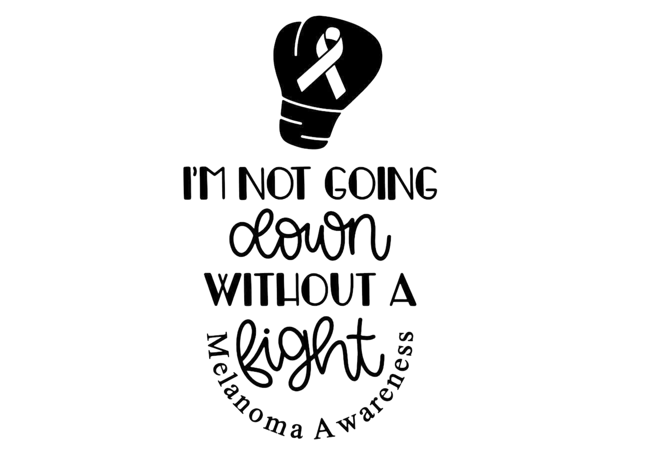 Melanoma Awareness DTF ready to press iron on transfer for clothing t-shirts and hoodies