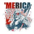 'Merica 4th of July DTF ready to press iron on transfer for clothing t-shirts and hoodies