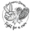 Parkinson's Disease Awareness DTF ready to press iron on transfer for clothing t-shirts and hoodies