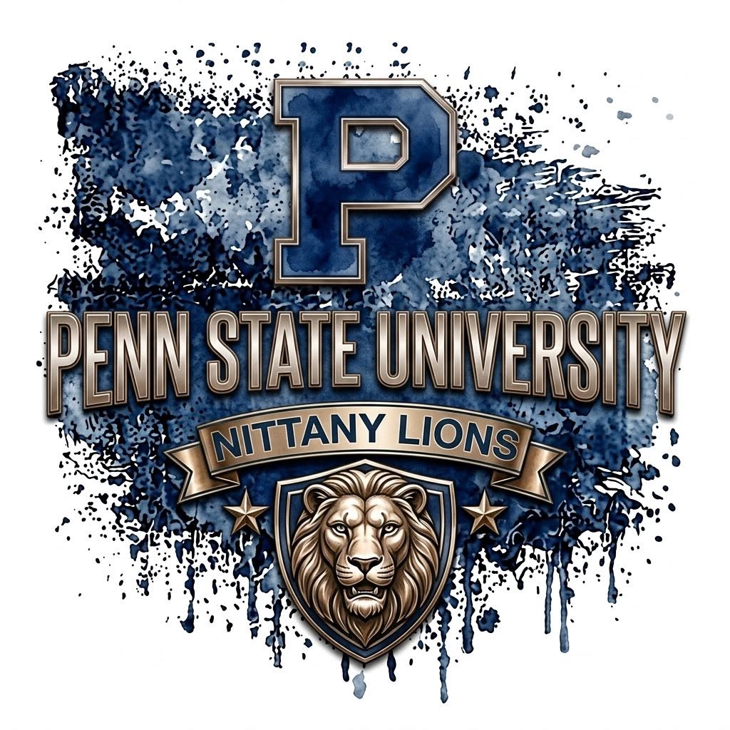 Penn State University Nitanny Lions DTF ready to press iron on transfer for clothing t-shirts and hoodies