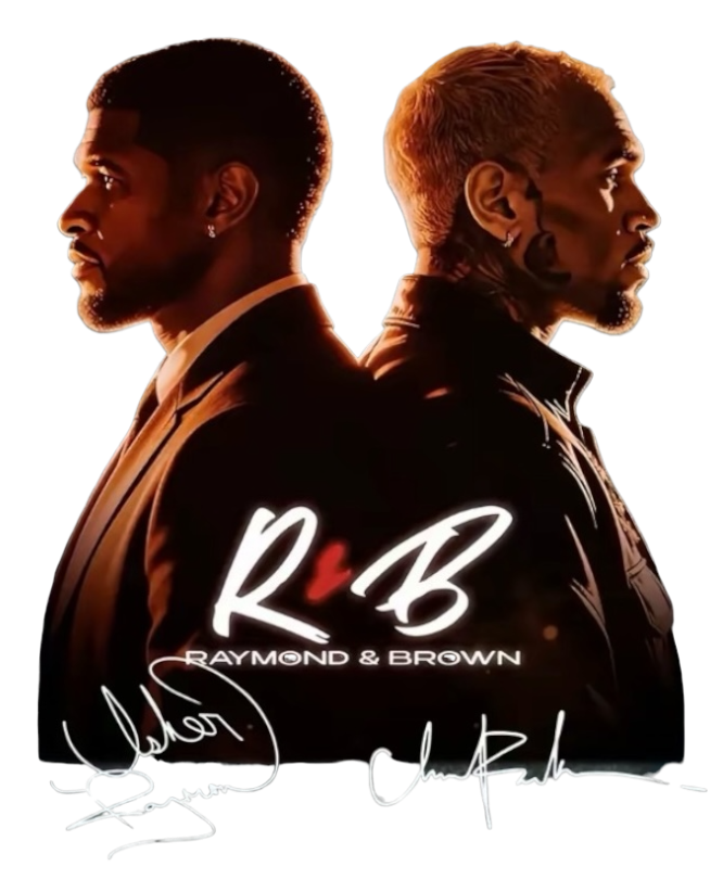 Chris Brown and Usher Red Hue concert DTF Ready to press iron on for t-shirts clothing hoodies