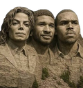 Chris Brown Usher Michael Jackson Concert Mount Rushmore DTF Iron on ready to press on clothing t-shirts and hoodies