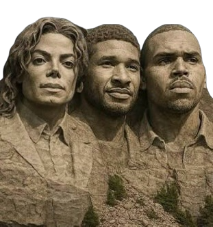 Chris Brown Usher Michael Jackson Concert Mount Rushmore DTF Iron on ready to press on clothing t-shirts and hoodies