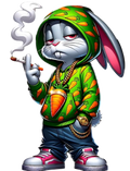 Blazed Bunny DTF Iron on transfer for clothing t-shirts and hoodies