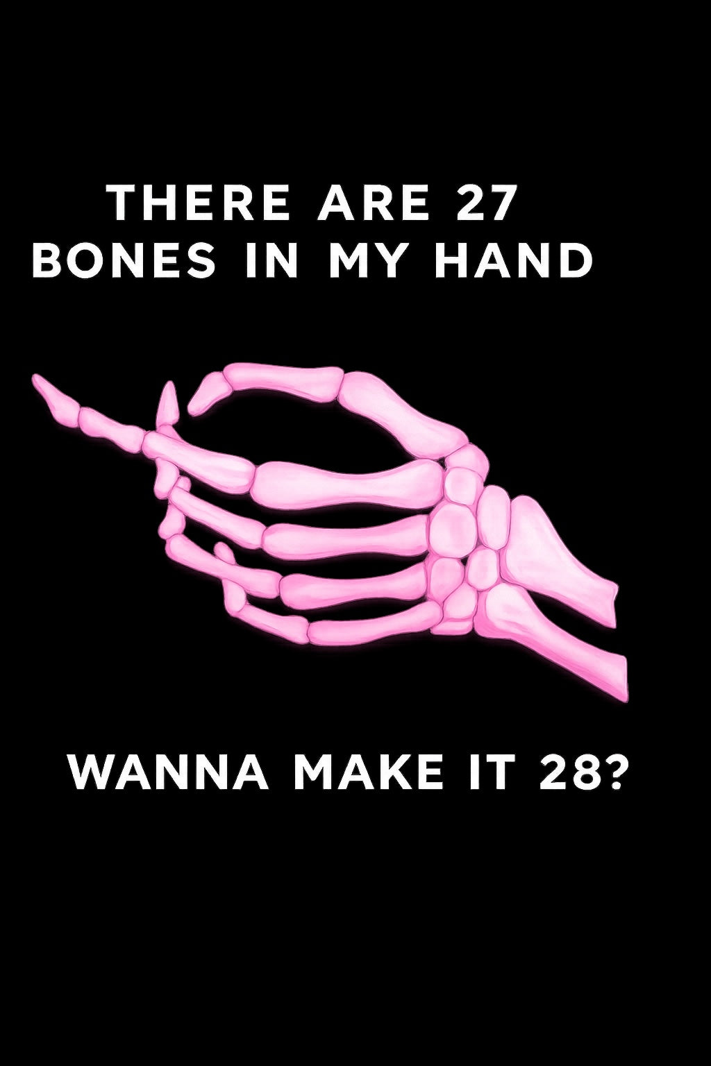 27 Bones In My Hand Funny DTF ready to press iron on transfer for clothing t-shirts and hoodies