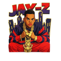 Jay Z cartoon DTF ready to press iron on transfer for clothing t-shirts and hoodies concert ready