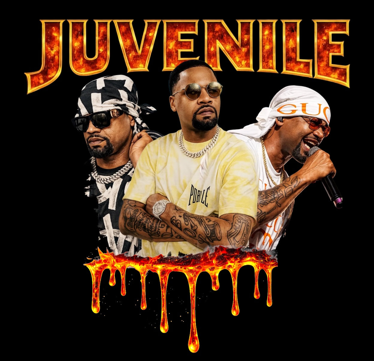 Juvenile DTF ready to press iron on transfer for clothing t-shirts and hoodies concert ready