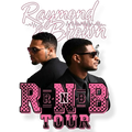 R&B Tour Chris Brown and Usher Raymond PINK DTF ready to press iron on transfer for clothing t-shirts and hoodies concert ready concert ready