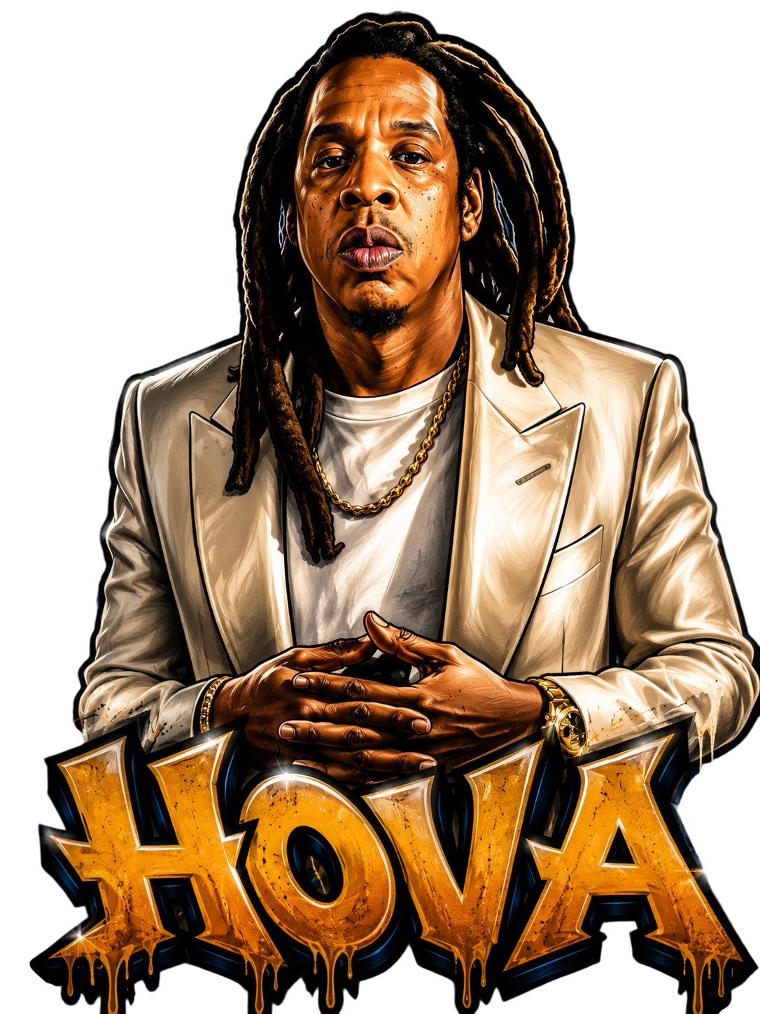 HOVA Jay Z DTF ready to press iron on transfer for clothing t-shirts and hoodies concert ready