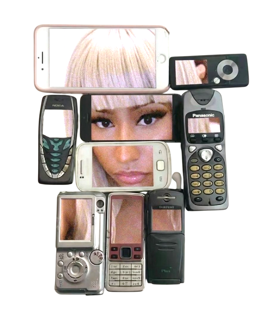 Throwback Nicki Minaj Phones DTF ready to press iron on transfer for clothing t-shirts and hoodies
