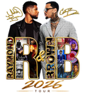 Chris Brown and Usher R&B Tour Gold 2026  DTF ready to press iron on transfer for clothing t-shirts and hoodies concert ready