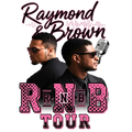 R&B Tour Chris Brown and Usher Raymond PINK DTF ready to press iron on transfer for clothing t-shirts and hoodies concert ready concert ready